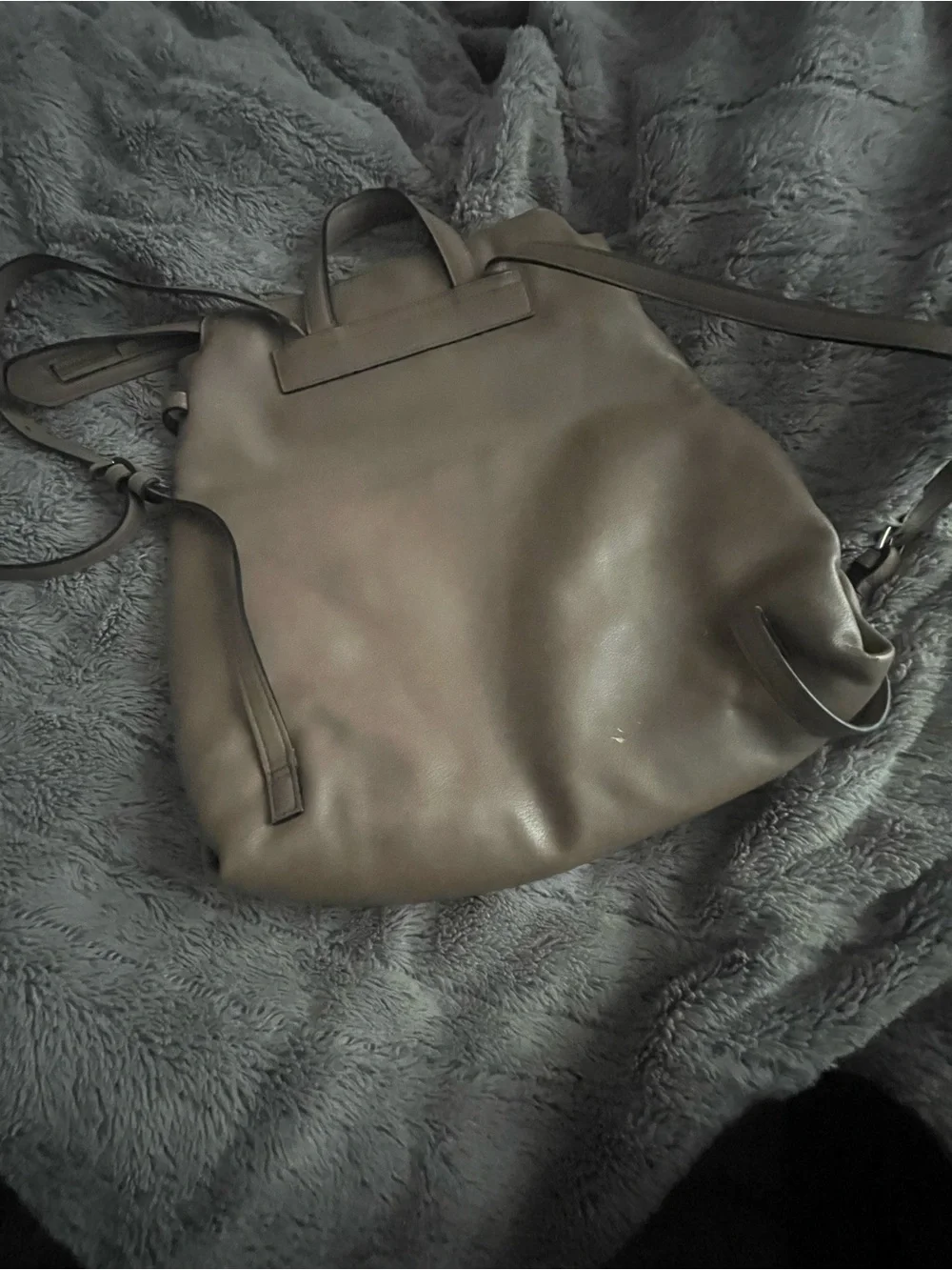Target Taupe Leatherette Backpack